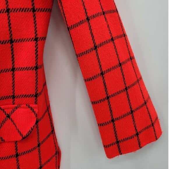 HPFrank Lee Vintage 70s plaid Double Breasted Woman's Blazer Jacket - Picture 9 of 13